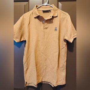 Men Psycho bunny shirt beige color size M .